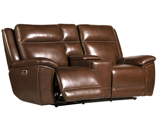 Jameson - Power Reclining Zero Gravity Console Loveseat - Hickory - R&R Furniture Gallery (Fountain Valley, CA)