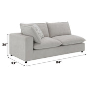 Marisa - Modular Left Facing Loveseat With 2 Pillows - Beige Boucle - R&R Furniture Gallery (Fountain Valley, CA)