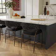 Tatum - Vegan Leather 2-Tone Counter Stool - R&R Furniture Gallery (Fountain Valley, CA)