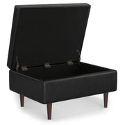 Shay - Large Square Coffee Table Storage Ottoman Mid-Century Style - R&R Furniture Gallery (Fountain Valley, CA)