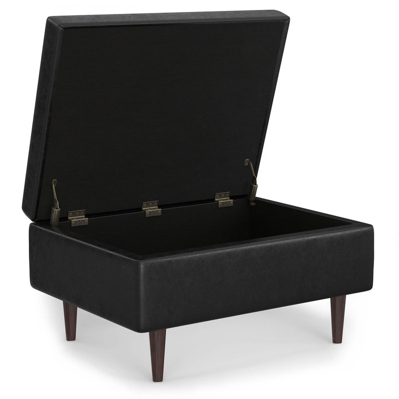 Shay - Large Square Coffee Table Storage Ottoman Mid-Century Style - R&R Furniture Gallery (Fountain Valley, CA)