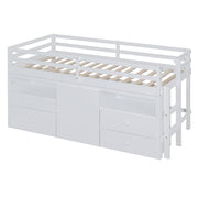 Loft Bed With 4 Drawers, Underneath Cabinet And Shelves - R&R Furniture Gallery (Fountain Valley, CA)