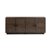 Classic Home Oakridge 4-door buffet cabinet in Havana Brown, featuring a spacious storage design with wood finish.