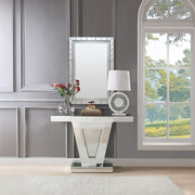 Nysa - 32"H Console Table - Mirrored & Faux Crystals - R&R Furniture Gallery (Fountain Valley, CA)