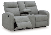 Gauntlet - Double Recline Loveseat With Console - Sterling - R&R Furniture Gallery (Fountain Valley, CA)