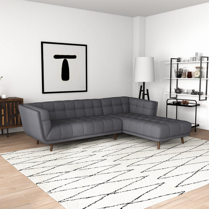 Addison - L Shape Sectional Sofa Tufted - R&R Furniture Gallery (Fountain Valley, CA)