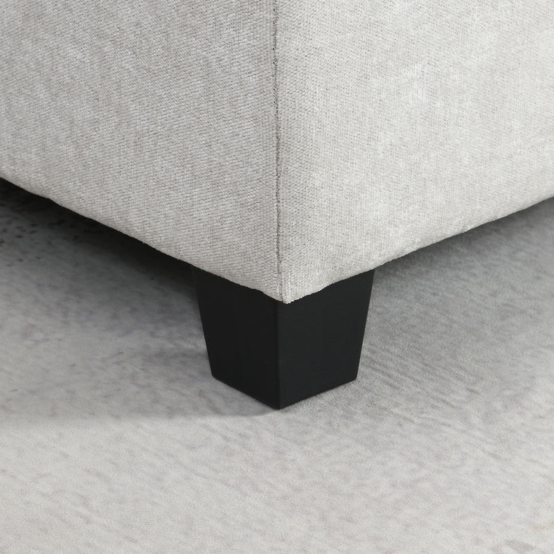 Sectional With Acrylic Table Top U Shaped Couch Set With 2 Consoles USB Charger, Storage Drawers And Pockets Movable Ottoman Tufted Sofa - R&R Furniture Gallery (Fountain Valley, CA)