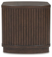 Korestone - Square End Table - Dark Brown - R&R Furniture Gallery (Fountain Valley, CA)