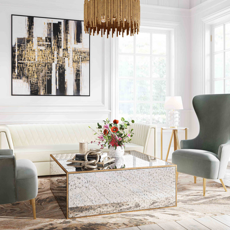 Lana - Mirrored Coffee Table - R&R Furniture Gallery (Fountain Valley, CA)