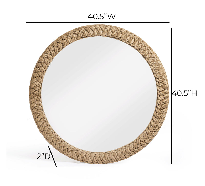 Midge - Rope Round Wall Mirror - R&R Furniture Gallery (Fountain Valley, CA)