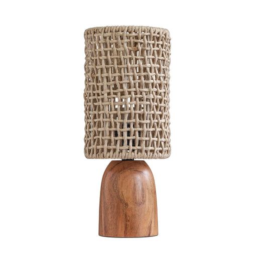 Kombu - Raffia and Wood Small Table Lamp - Natural - R&R Furniture Gallery (Fountain Valley, CA)