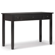 Warm Shaker handcrafted desk by Simpli-Home featuring a natural wood finish and classic shaker style for writing and workspace.