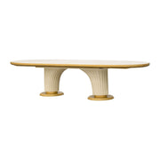 Scotts Square - Oval Dining Table - Light Champagne - R&R Furniture Gallery (Fountain Valley, CA)