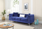 Glory Furniture Paige stationary sofa with plush cushions and modern design, upholstered in neutral fabric.