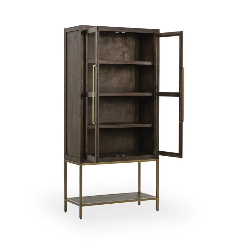 Freemont - Solid Wood Tall Cabinet - Kona Brown - R&R Furniture Gallery (Fountain Valley, CA)