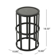 Outdoor Powder Coated Side Table - Gray - R&R Furniture Gallery (Fountain Valley, CA)