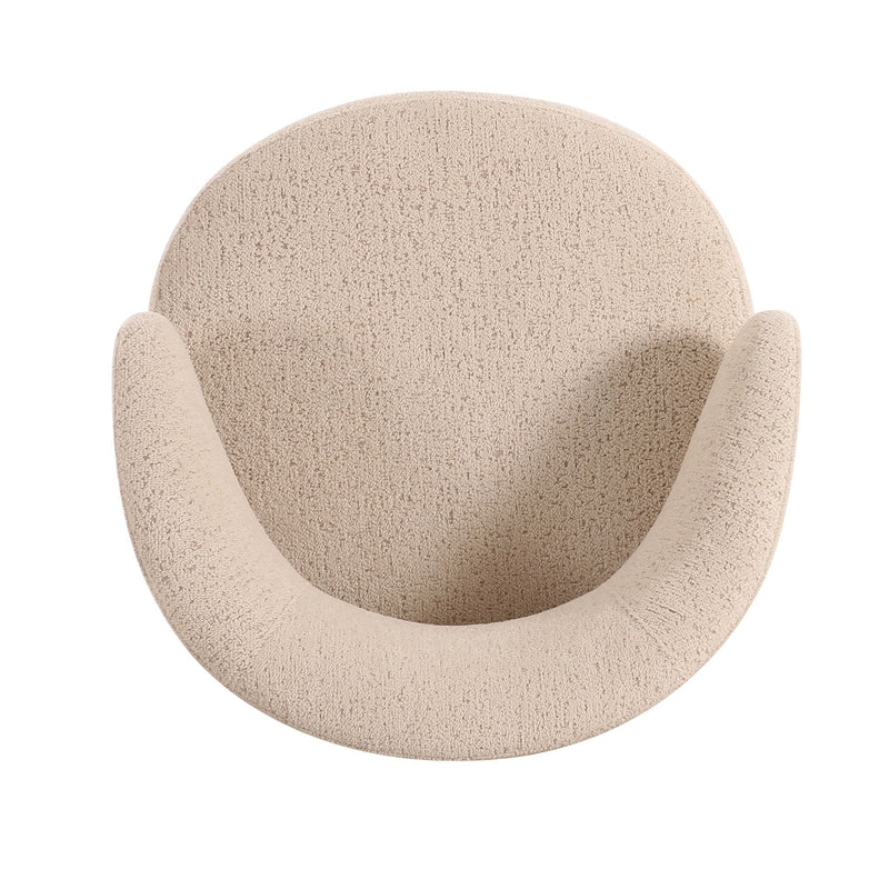 Austin - Boucle Swivel Chair - Cream - R&R Furniture Gallery (Fountain Valley, CA)