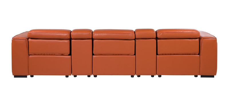 1224 - 5-Piece Modular Power Reclining Sofa In With 3 Power Recliners & Power Headrests
