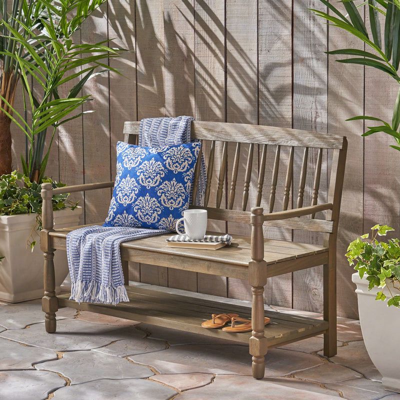 Imperial - Bench With Built In Shelf - R&R Furniture Gallery (Fountain Valley, CA)