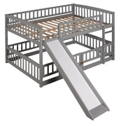 Low Bunk Bed With Slide, Fence And Ladder - R&R Furniture Gallery (Fountain Valley, CA)