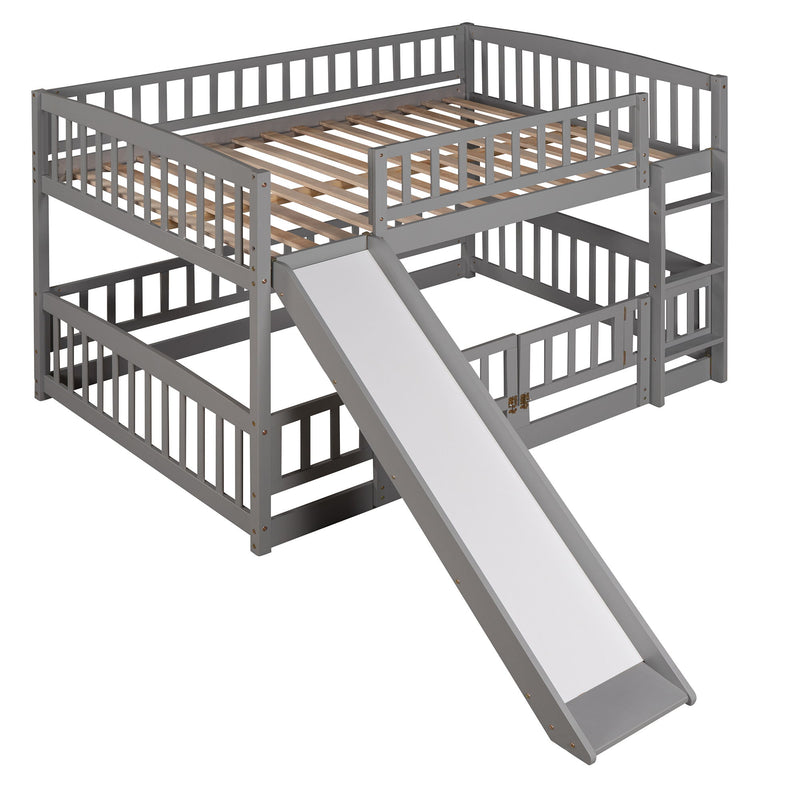 Low Bunk Bed With Slide, Fence And Ladder - R&R Furniture Gallery (Fountain Valley, CA)