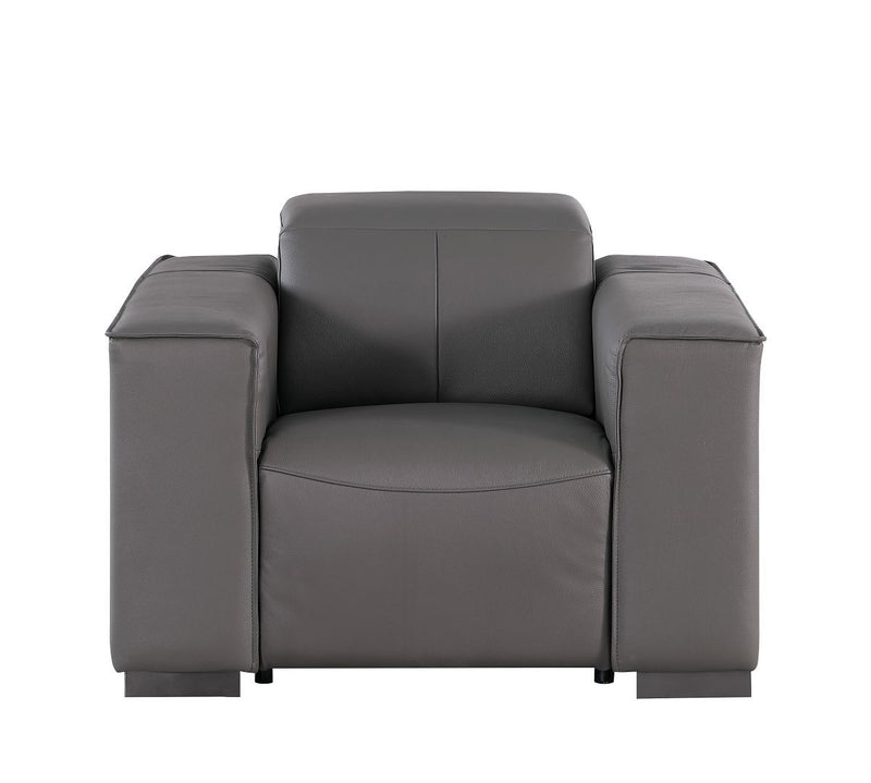 1208 - Leather Power Reclining Chair With Power Headrest
