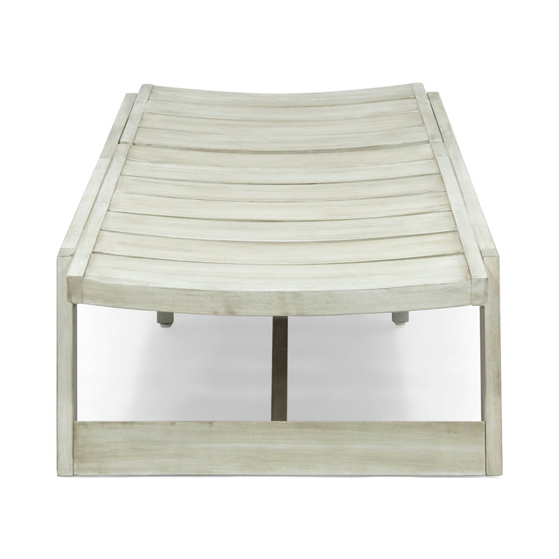 Noble House Maki chaise lounge with plush cushioning and sleek wooden legs, ideal for modern living spaces.