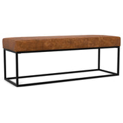 Candice - Ottoman Bench - Tan / Black - R&R Furniture Gallery (Fountain Valley, CA)