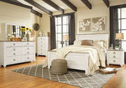 Willowton - Two Drawer Night Stand - Brown / Beige / White - R&R Furniture Gallery (Fountain Valley, CA)