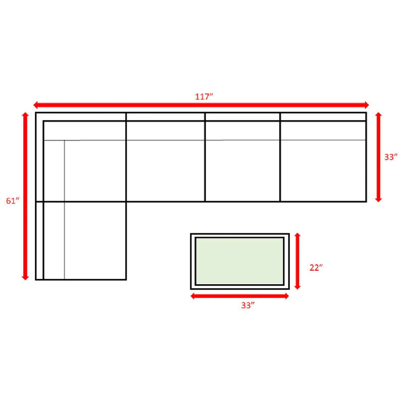 Comfortable Modern Patio Rattan Sectional Set With Cushions - R&R Furniture Gallery (Fountain Valley, CA)
