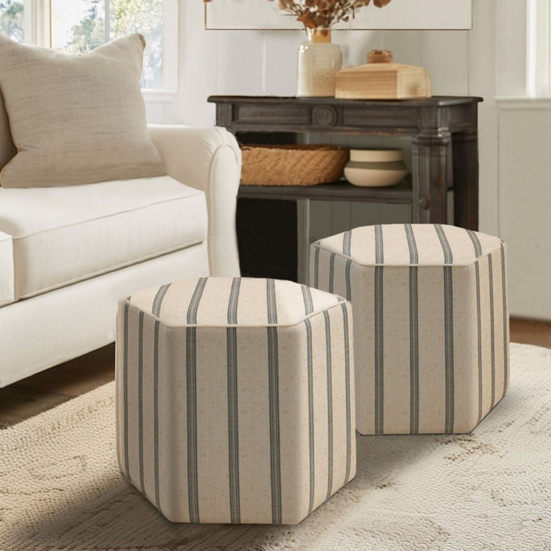 Accent Ottoman Printed Stripe - R&R Furniture Gallery (Fountain Valley, CA)