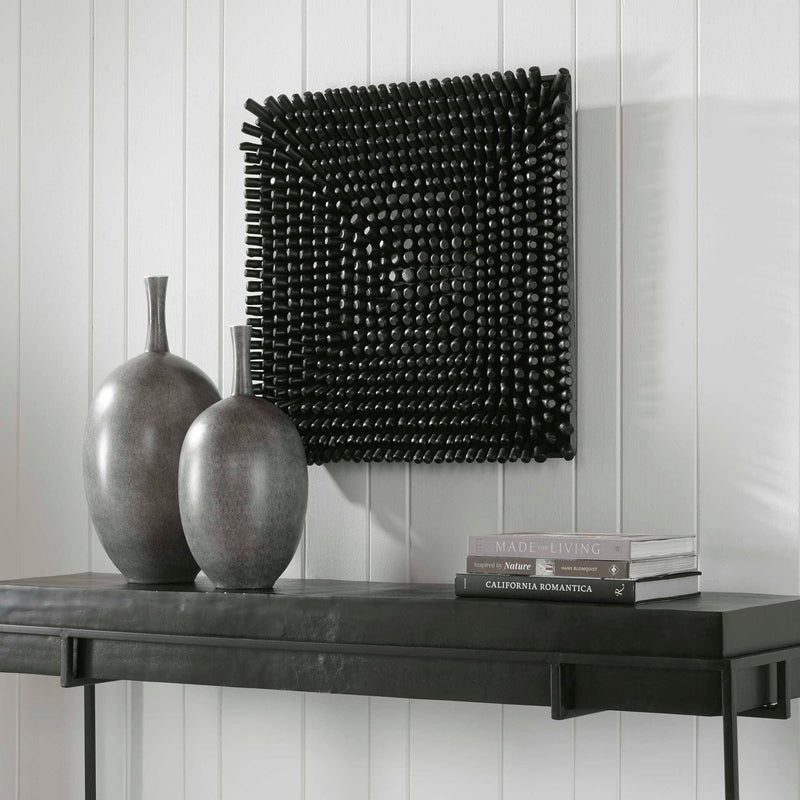 Uttermost Portside wood wall panel, rustic wall decor with textured wooden planks for stylish interior accent.