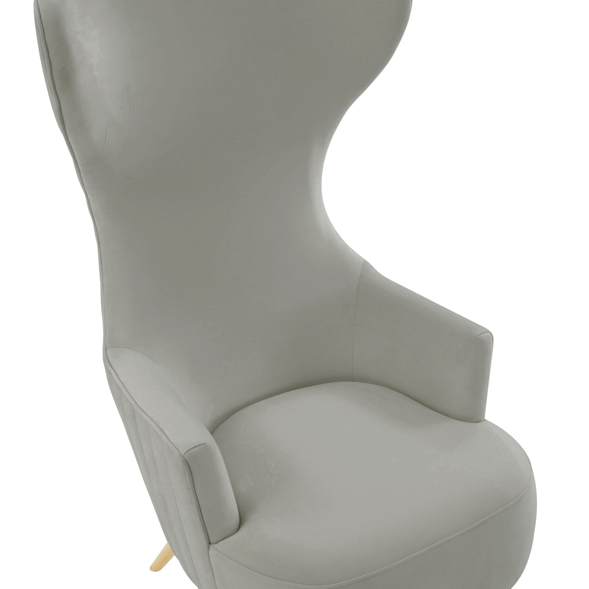 Julia - Velvet Channel Tufted Wingback Chair - R&R Furniture Gallery (Fountain Valley, CA)