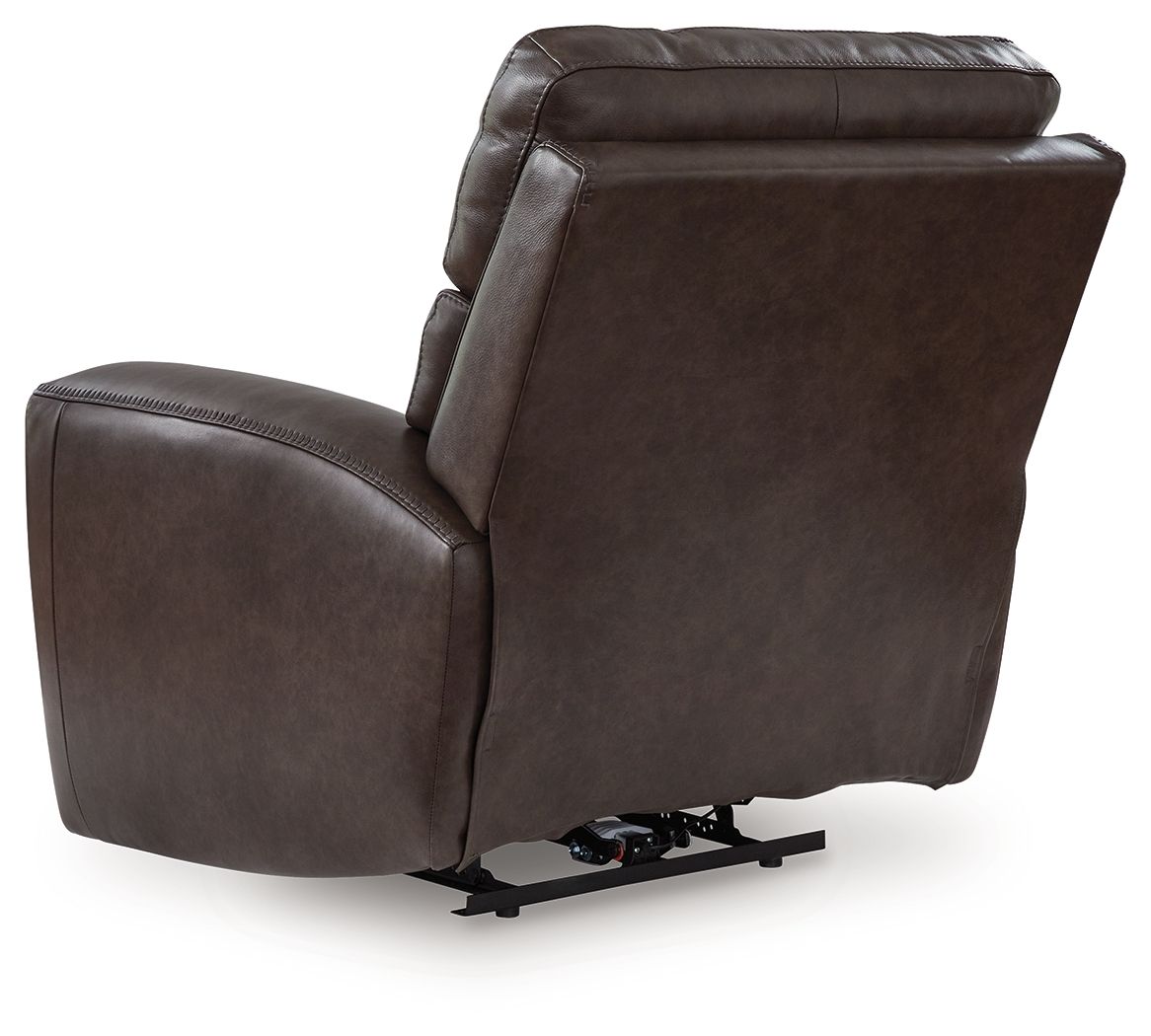Crossplex - Power Recliner / Adjustable Headrest - Smoke - R&R Furniture Gallery (Fountain Valley, CA)