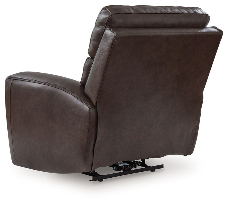 Crossplex - Power Recliner / Adjustable Headrest - Smoke - R&R Furniture Gallery (Fountain Valley, CA)