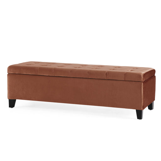 Wendover - Elegant Tufted Storage Bench With Lift-Up Top And Birch Wood Legs - R&R Furniture Gallery (Fountain Valley, CA)