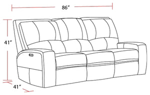 Swift - Power Reclining Sofa - Bourbon