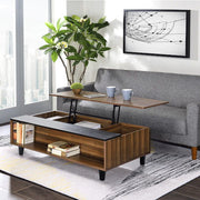 Avala - Coffee Table With Lift Top - Walnut & Black - R&R Furniture Gallery (Fountain Valley, CA)