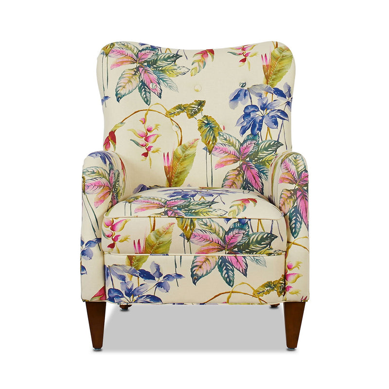 Paradise - Upholstered Arm Chair Floral Printed On Cotton - Off-White - R&R Furniture Gallery (Fountain Valley, CA)