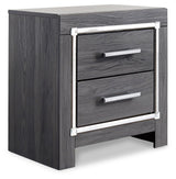 Lodanna - Two Drawer Night Stand - Gray - R&R Furniture Gallery (Fountain Valley, CA)