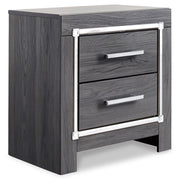 Lodanna - Two Drawer Night Stand - Gray - R&R Furniture Gallery (Fountain Valley, CA)
