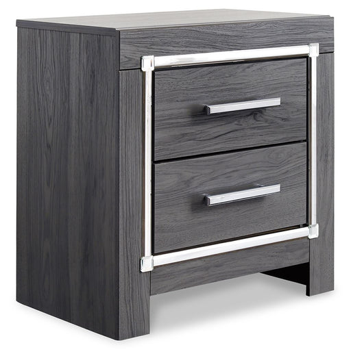 Lodanna - Two Drawer Night Stand - Gray - R&R Furniture Gallery (Fountain Valley, CA)