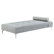 Quenti - Sofa Bed With Pillow - Gray Melange Velvet - R&R Furniture Gallery (Fountain Valley, CA)