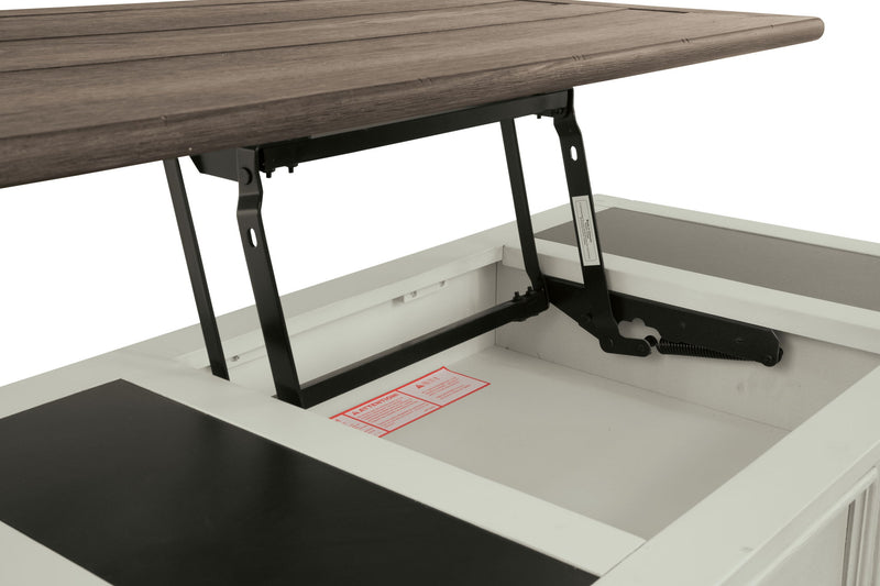 Bolanburg - Lift Top Cocktail Table - White / Brown / Beige - R&R Furniture Gallery (Fountain Valley, CA)