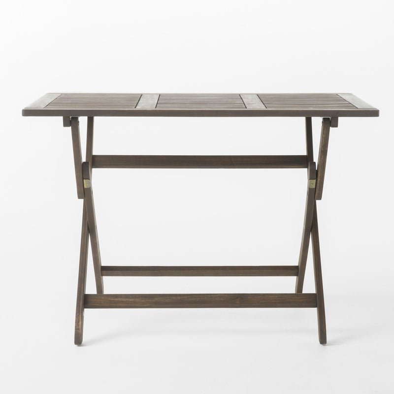 Blissique - Outdoor Foldable Wood Dining Table With Slat Design - R&R Furniture Gallery (Fountain Valley, CA)