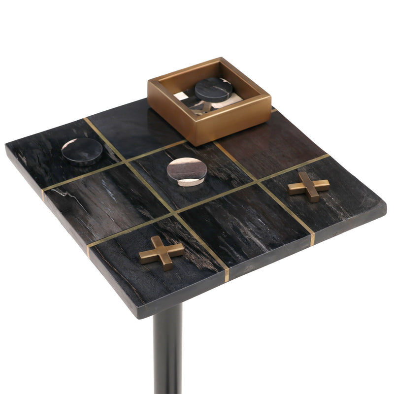 Lucy - Side Table - Black And Brass