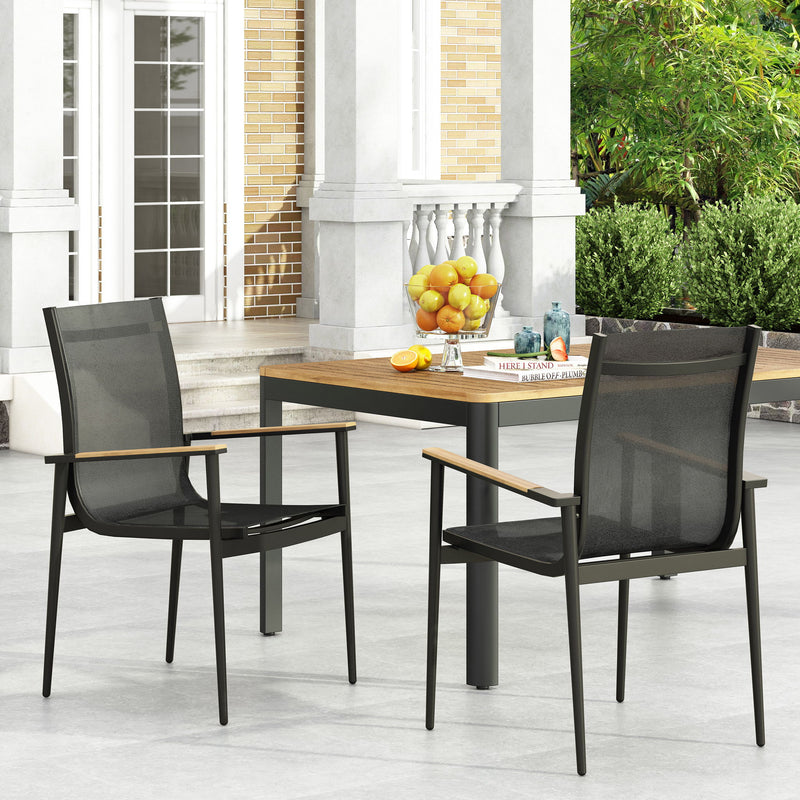 Barrister - Dining Chair (Set of 2) - Black / Natural - R&R Furniture Gallery (Fountain Valley, CA)