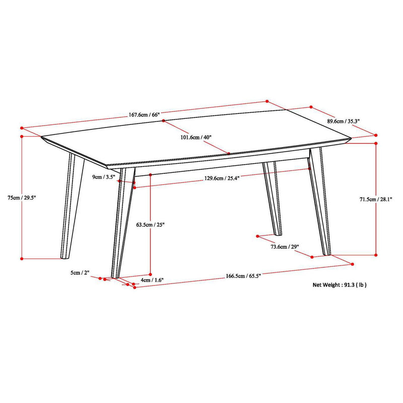 Draper - Rectangular Dining Table - R&R Furniture Gallery (Fountain Valley, CA)