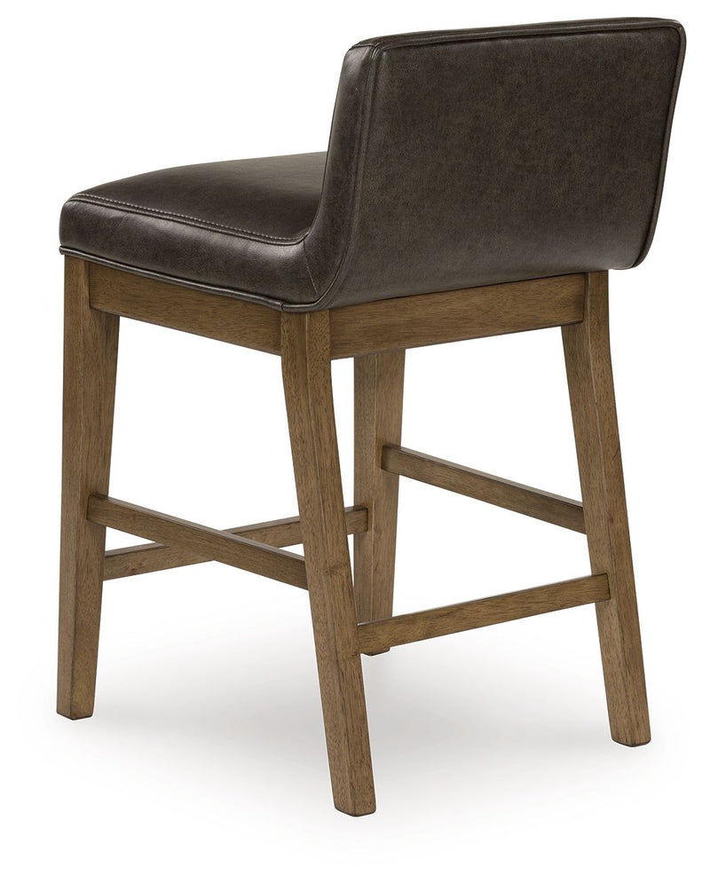 Cabalynn - Upholstered Barstool (Set of 2) - Two-tone Brown - R&R Furniture Gallery (Fountain Valley, CA)