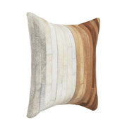 Radiant Oasis - 20" x 20" Meru Hide Pillow - Tan Multi - R&R Furniture Gallery (Fountain Valley, CA)